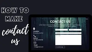 How to Make a Contact Us Form using Bootstrap 4, HTML5, and CSS3.