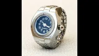 💍 Set of 6 Stylish Elastic Strap Finger Watches - Perfect Couple's! #Coinusmint #Rings #Silver #Coin