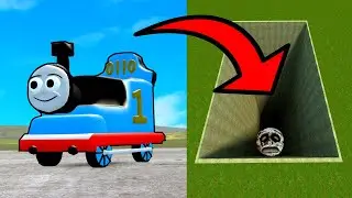 THOMAS THE TRAIN IN GIANT PIT! - Garry's mod Sandbox