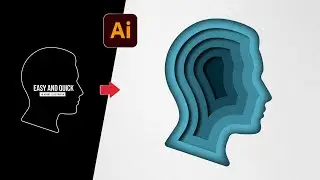 Paper Cut Out Layer Art Illustration in Illustrator | Illustrator Tutorials | Paper Cut Out
