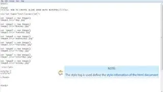 create a slideshow with notepad in html HD