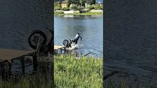 УПАЛ В ВОДУ НА МОТОЦИКЛЕ