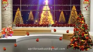 Christmas TV Studio Set 59- Virtual Green Screen Background Loop