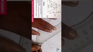 Front view, Plan, End view and Surface development of a Truncated hexagonal Pyramid.  W.A.E.C ESSAY