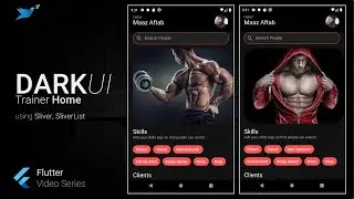 dark theme material UI/UX on flutter using Sliver