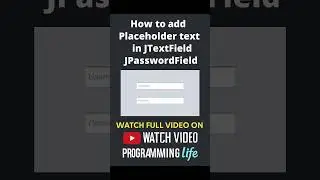 🔥 Add Placeholder Text in JTextField & JPasswordField Easily! | Java Swing Tips 🚀 