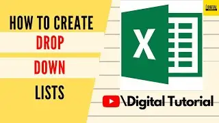 How to Create Drop Down List in Excel | How to Make Drop Down List in Excel | Digital Tutorial