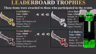 Mm2 TROPHY REWARDS on the mm2 value list???