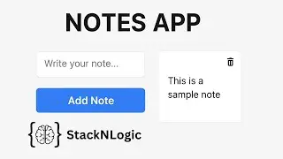 📝 Simple Notes App using HTML, CSS & JavaScript | Save Notes in Browser | Mini Project