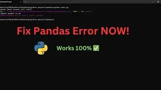 Fix ImportError: No module named 'pandas' | Install Pandas in VS Code (Windows, Mac, Linux)