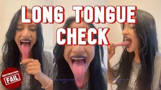 TikTok Long Tongue Check 😛 Tongue That Can Reach The Eye | 