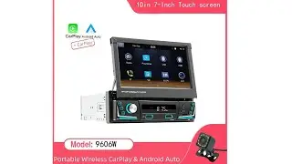 9606W Wireless AndroidAuto/Carplay  1 din car audio