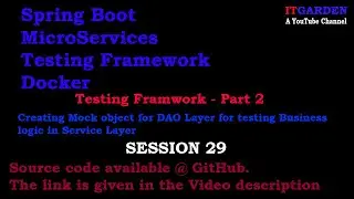 How to create mock object while doing Junit test cases in Service layer  part2 Session 28