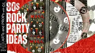 80's Rock Party Ideas|Decoupage Plates with Fabric