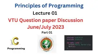 Principles of Programming VTU Question Paper Discussion MODULE 1| Important Questions POP Module 1