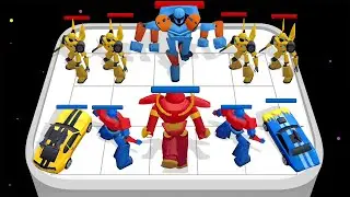 MERGE BATTLE CAR - Robot Transform ⭐ Merge Master Gameplay