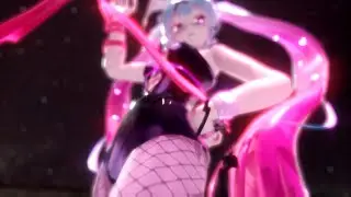 巨大ミクちゃんのラビットホール [MMD Giantess Growth]