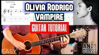 How to play Olivia Rodrigo Vampire Guitar Tutorial