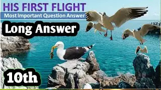 His first flight long answer in hindi | His first flight long question answer | 10th question answer