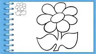 HOW TO DRAW A FLOWER / EASY AND SIMPLE / LEARNING TO DRAW