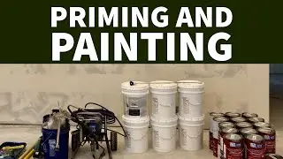 Priming and Painting Interior Pole Barn House Ep 19