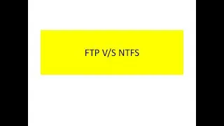 difference between FTP and NTFS