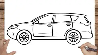 How To Draw Toyota RAV 4 2014 Car
