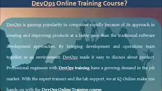 A Beginners’ Guide to DevOps training – IQ Online Training