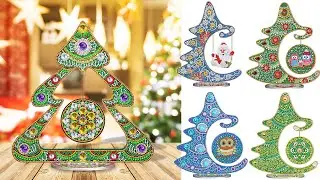 Finished - Crystal Christmas Tree Table Ornament Diamond Painting Kits