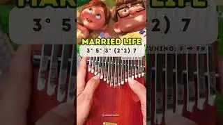 Pixar's Up Theme Married Life Kalimba Tutorial with Tabs