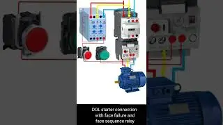 DOL Starter connection with face sequence and face failing relay 