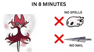 NKG gets killed by a disabled knight in 8 minutes (Hollow Knight)(No spells, No nail)