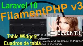 22.- Table widgets / Cuadro de tabla - Filamentphp v3 Laravel v10