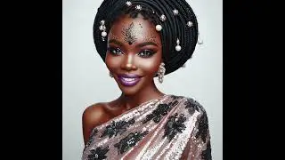 Ebony African Women Draped In Sarees Vol. 3