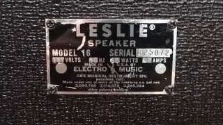 Leslie Model 16 Video Demo