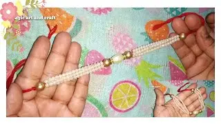 How to make rakhi at home || 🧵easy rakhi making