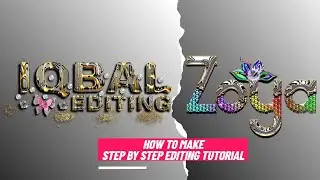 Glass font editing logo style with Ai editing tutorial one clickplus pstuch stepbystep Iqbalediting
