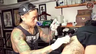 Tigers Spit Featured artist 🔥@iamhoritsuki  @galaxytattoohk 🇭🇰 #Tigerspitbalm #tattooaftercare