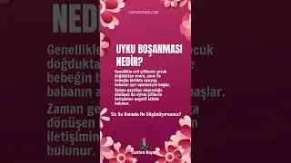 UYKU BOŞANMASI NEDİR? 