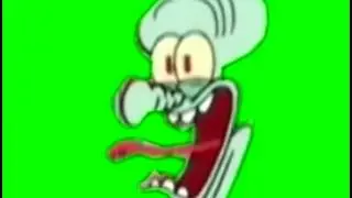 Squidward screaming green screen effect (original)
