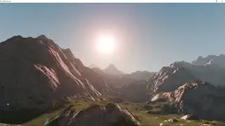 OpenGL  |  C++  |  Camera Path interpolation - demo 04 - procedurally generated terrain fly-by