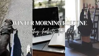 2024 Morning Routine | simple, healthy self-care habits for the New Year | skin care & hair care