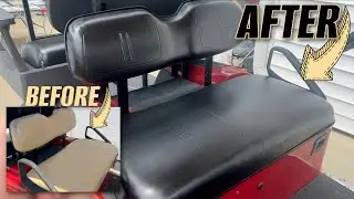 How To Color Match Vinyl Seats Cheap & Easy | 4 Passenger Golf Cart $30