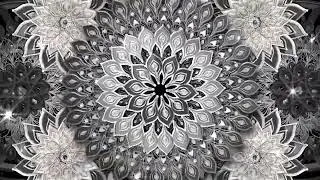 Mandala Silver Geometric Background 4K VJ Loop Video | No Copyright Motion Background Video