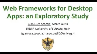 ESEM 2020: Web Framework for Desktop Apps: An Exploratory Study
