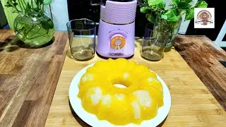 TANPA GULA, 100% NANAS, PUDİNG NANAS NATA DE COCO, MASAK MENGGUNAKAN MECOO SLOW JUICER.