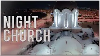 Night church. DJI Mavic Air 2.