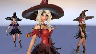 Halloween Gerl 3D character