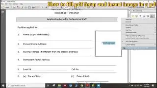 Part-1 How to insert image in a pdf form?