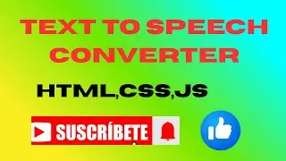 Text-to-Speech Converter Project Using HTML, CSS & JavaScript 